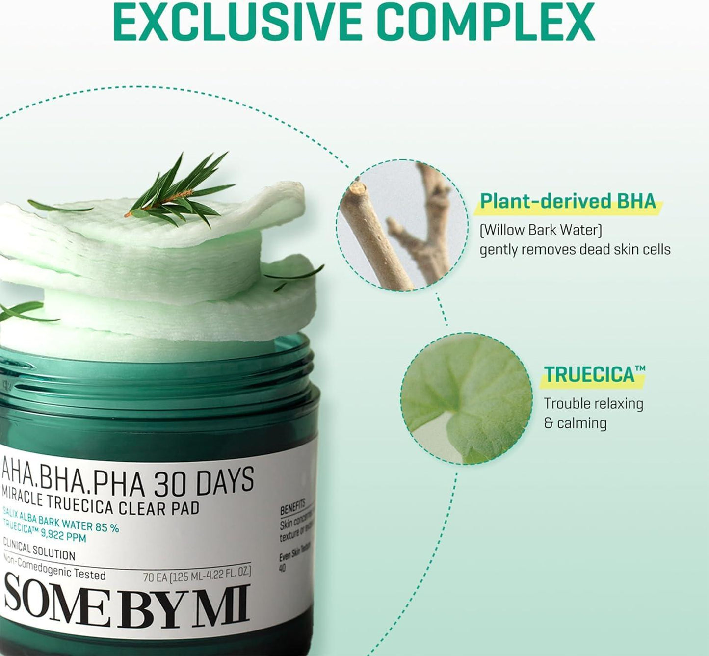 Some By Mi AHA BHA PHA 30 Days Miracle Truecica Clear Pad 70ea