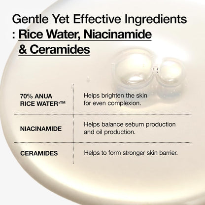 Anua RICE 70 GLOW MILKY TONER 250ml