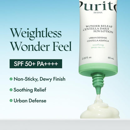 Purito Wonder Releaf Centella Daily Sun Lotion SPF50+ PA++++ 60ml